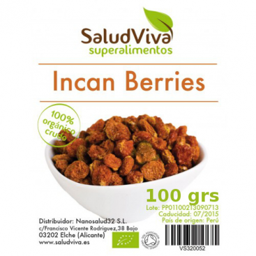 Incan Berries (bayas) . 100 grs. Salud Viva
