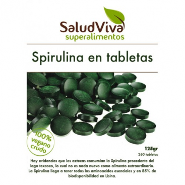 Spirulina en tabletas 125 grs Salud Viva