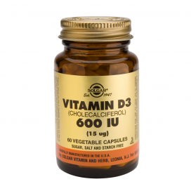 Vitamina D3 600 ui. 60 cápsulas, Solgar