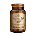 Vitamina D3 2200 ui, 100 cápsulas, Solgar