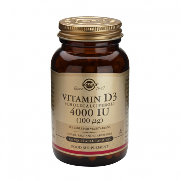 Vitamina D3 400 UI (10 μg) Cápsulas blandas Solgar