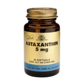 Astaxantina 5 mg. 30 cápsulas blandas, Solgar Astaxantina 5 mg. 30 cápsulas blandas, Solgar