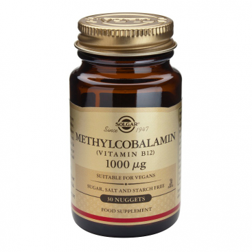 Vitamina b12 1000 mgc. Metilcobalamina. 30 comprimidos masticables, Solgar